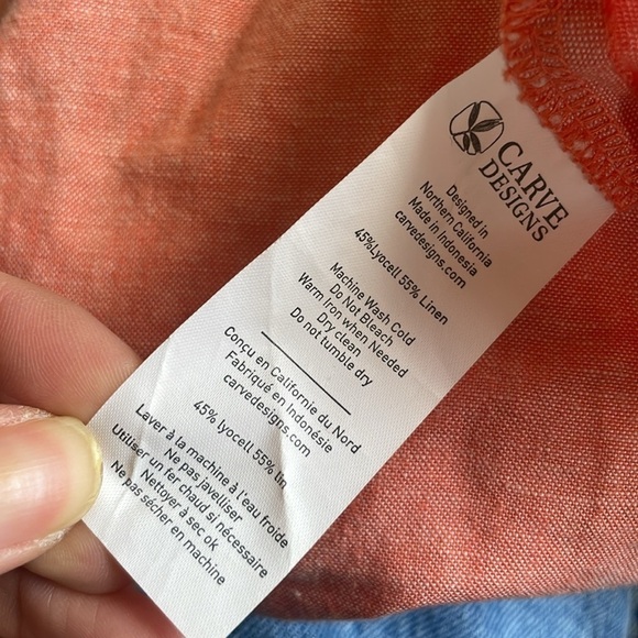 Carve Designs True Wrap Coral Linen Women's Skirt - Picture 15 of 16